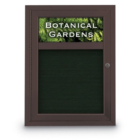 United Visual Products Indoor Enclosed Combo Board, 42"x32", Bronze Frame/Burgundy & Black UVCB4232BZ-BURGUN-BLACK